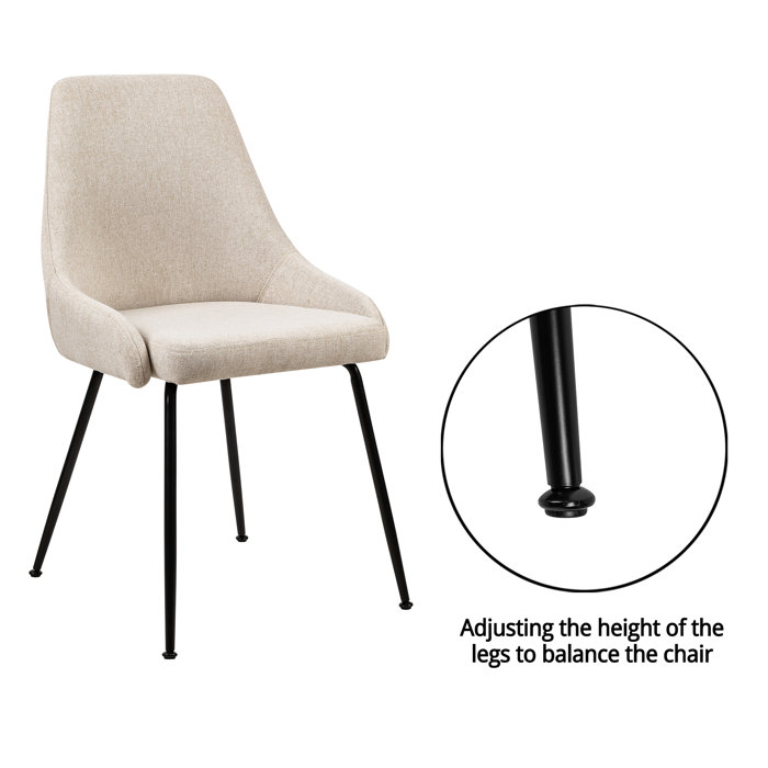 Corrigan Studio® Fabric Beige Upholstered Dining Chairs,Set Of 4 Wayfair